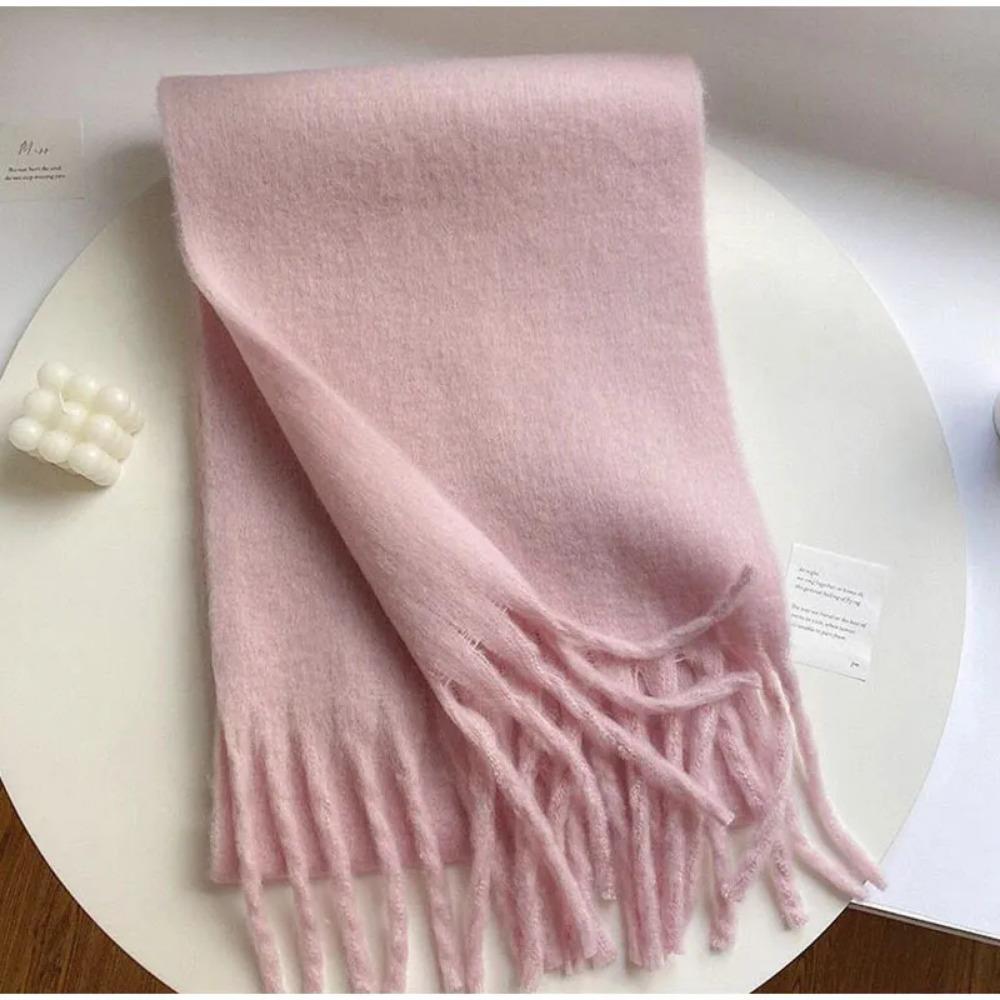 2025 20 Colors Solid Color Scarf Soft Women's Pashmina Shawl Thickened and Warm Scarves Large Cashmere Shawl