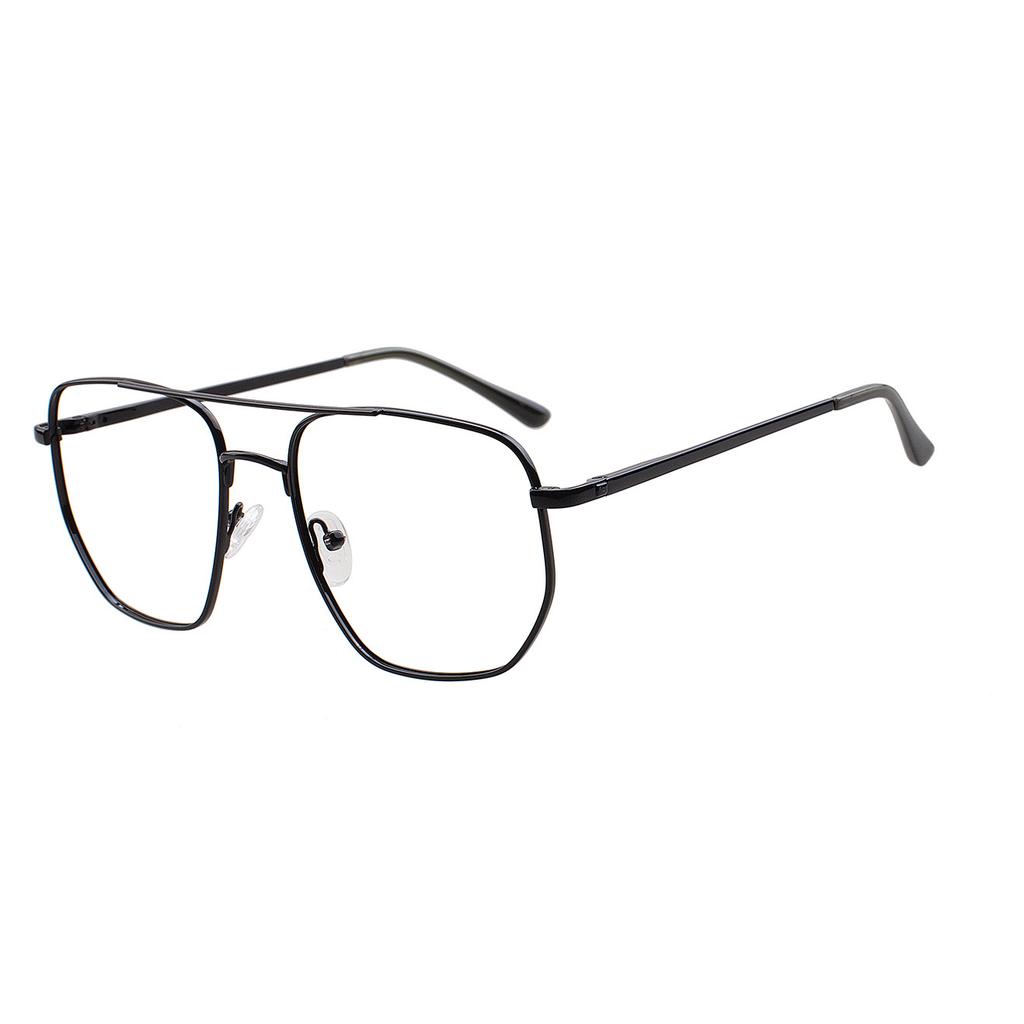 Очки Metal Trend Plain Face High Sense Мужские пилотные очки с двойным лучом для близорукости Оправа для очков в стиле ретро