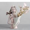 Girl Resin Sculpture Character Model Vase Modern Home Decor Living Room Bedroom Countertop Vase Gift Nordic Decor Home