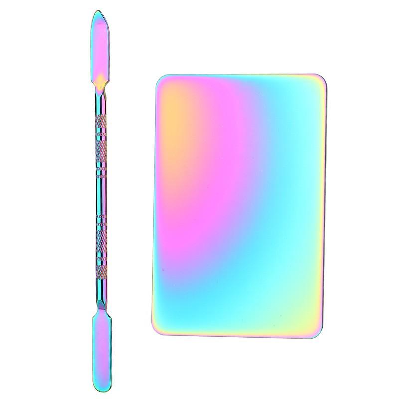 Набор палитр из нержавеющей стали для нейл-арта и макияжа для тональной основы и теней для век