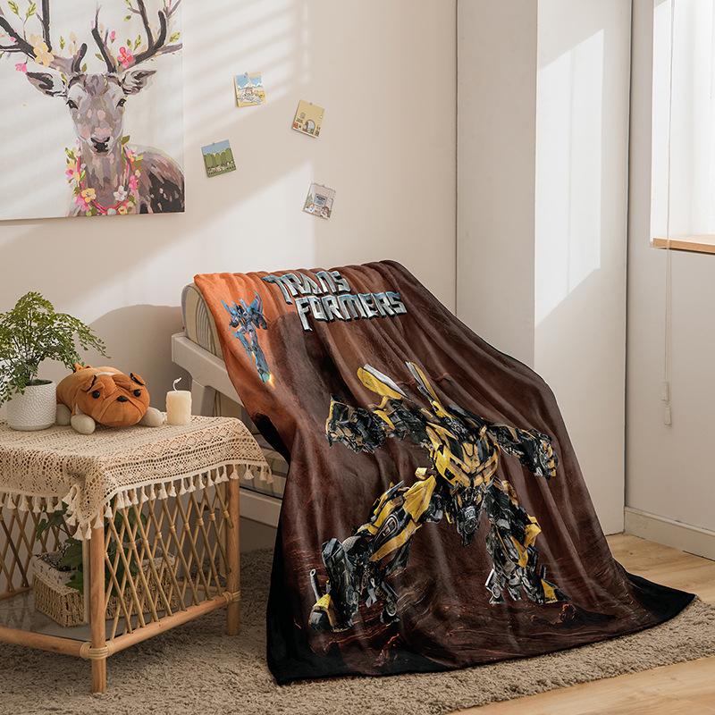 Transformers Series Flannel Blanket 2D Printed Sofa Blanket Thickened Blanket