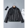 Boys Faux Leather Zipper Jacket Casual PU Leather Jacket