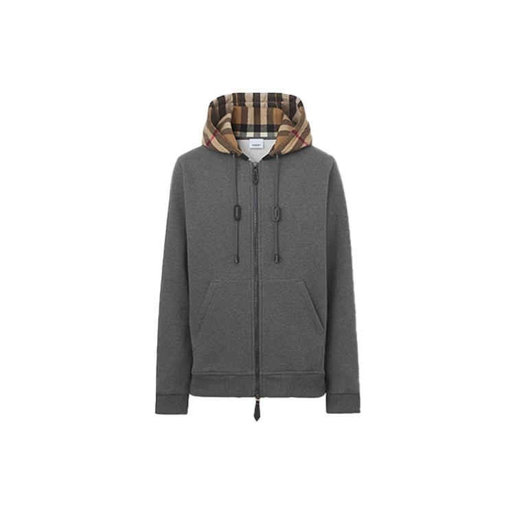 Burberry Blend Sweatshirt Coat Men's Gray 80480271 80480271