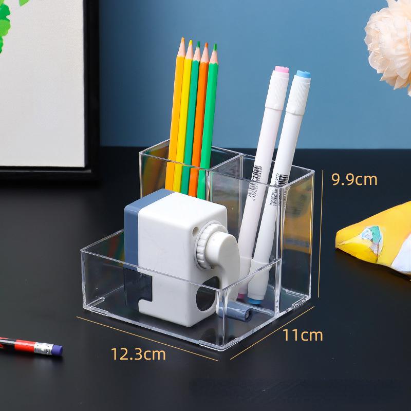 Настольный органайзер для домашнего офиса, ящик для хранения, акриловый прозрачный многофункциональный держатель для ручек, водонепроницаемый пыленепроницаемый держатель для канцелярских принадлежностей