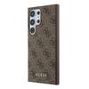 Guess 4G Metal Gold Logo Case For Samsung Galaxy S24 Ultra - Brown