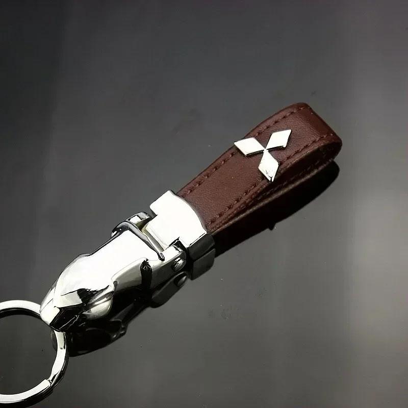 zjdf10 Metal Car Key Chain Holder Keyring Pendant Gift for Mitsubishi ASX L200 EVO Lancer Montero Mirage Pajero Galant Xpander Eclipse