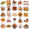 50Pcs Thanksgiving Day Sticker DIY Laptop Luggage Skateboard Funny Cartoon Pumpkin Turkey Autumn Maple Leaf Graffiti Decals