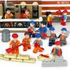 M8103 Construction Team Construction Workers City Cartoon Doll Model Children Assemble Building Blocks Small Particle Toys