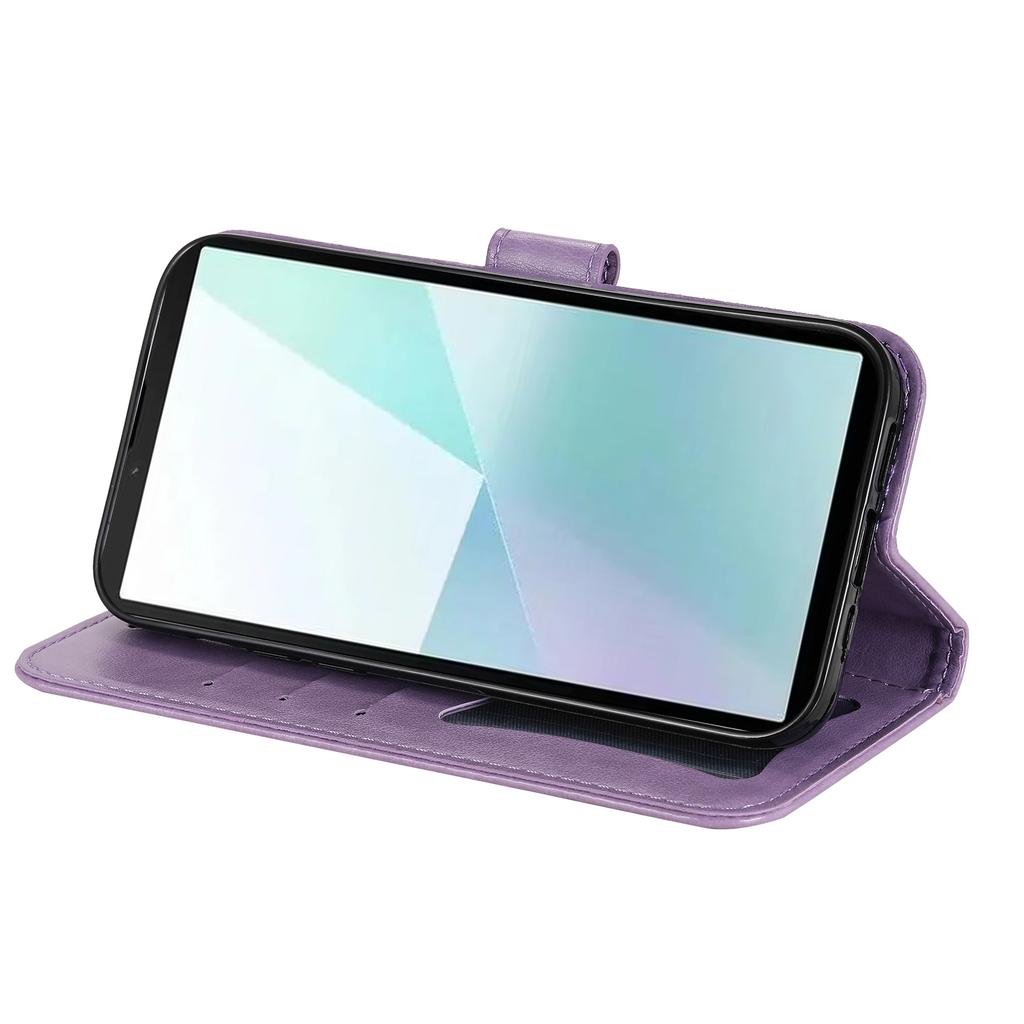 For Sony Xperia 10 VI Case Floral Pattern PU Leather Wallet Stand Phone Cover