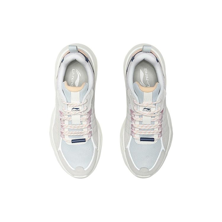 Li Ning Moonchaser Текстиль, Амортизация из ТПУ Скользкая Устойчивая к истиранию Низкие Спортивные Повседневные Кроссовки Женские AGLQ248-3