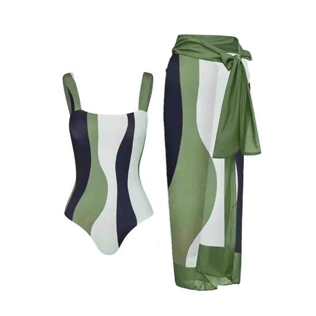 Women's Fashion One-piece Bikini Seaside Holiday Spa Swimwear Set