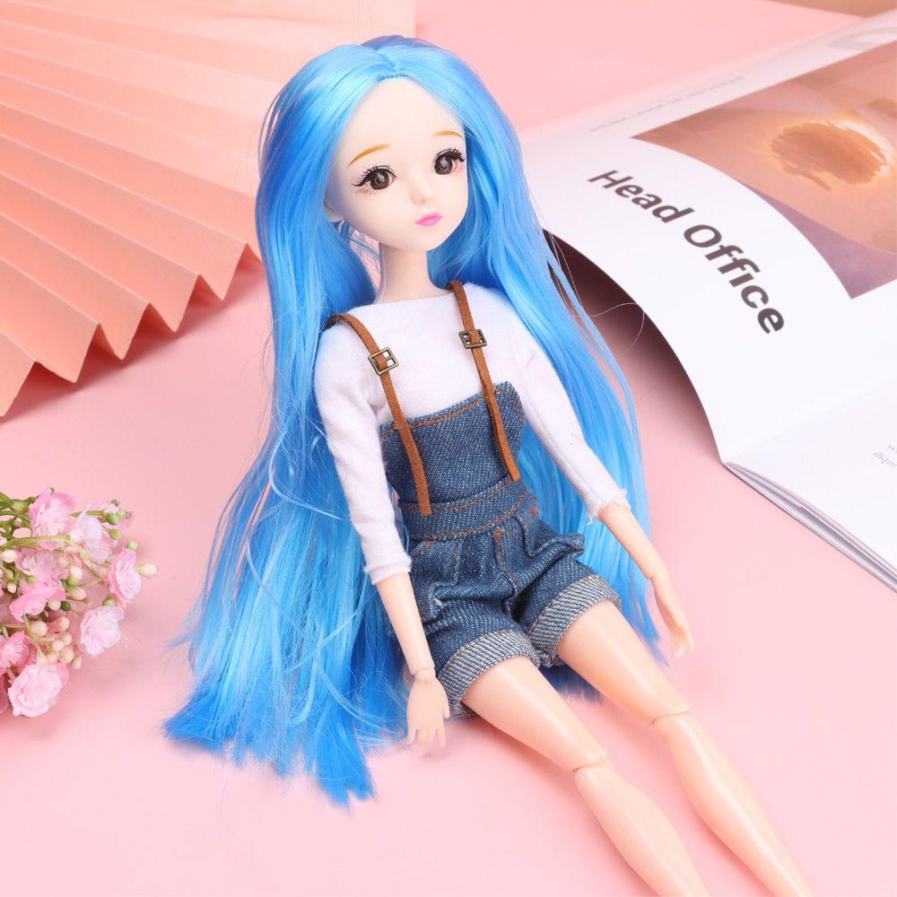 3D Eyes Hairstyles 1/6 BJD Doll Head Ancient Doll Accessories 30 Dolls Joint DIY Head Wear