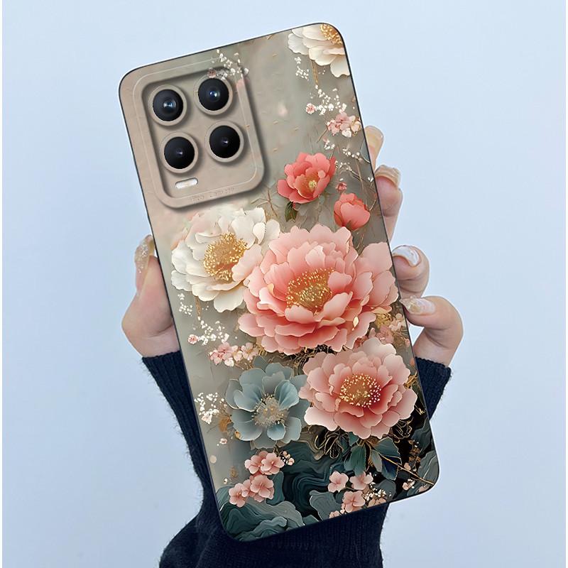 For Realme 8 Pro / Realme 8 4G 5G Phone Case Simplicity Flower Liquid Silicone Cover Realme8 8Pro RMX3085 RMX3081 RMX3241 Fundas