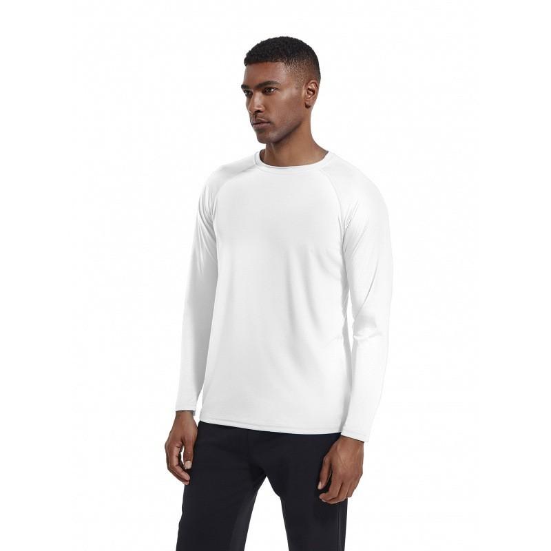 Mens Quick-Dry Long Sleeve Outdoor Hiking T-Shirt Breathable Loose Fit Trekking Camping Fishing