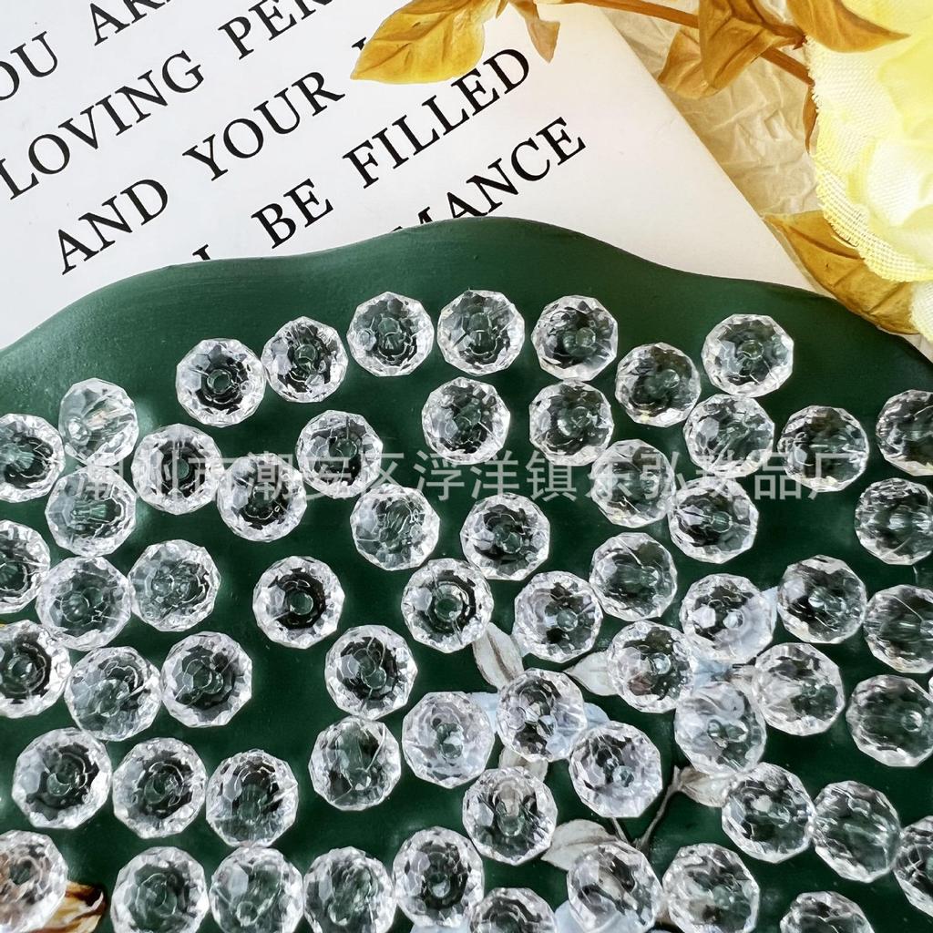 Граненые прозрачные акриловые кристаллы, плоские бусины для DIY заколок и головных уборов