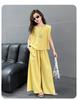 Girls' Summer Sleeveless Set 2026 New Design for Girls, Wide Leg Pants, Children's Casual Fashion Two Piece Set