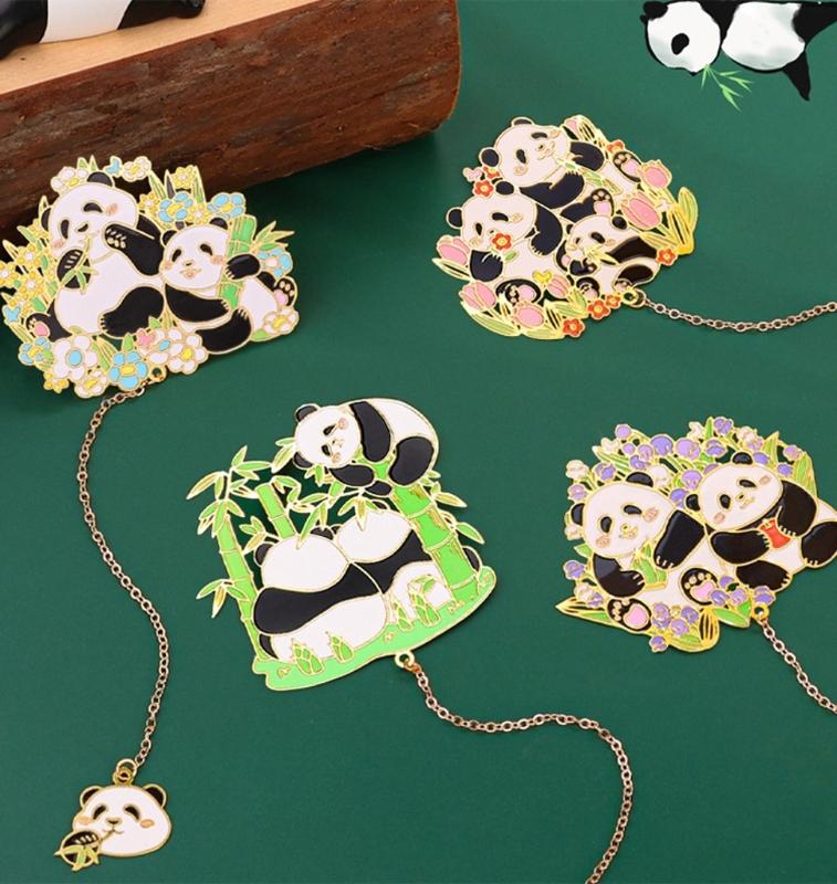 Creative Book Markers Metal Reading Bookmarks Panda Page Markers Lovely Bookmarks for Book Lovers