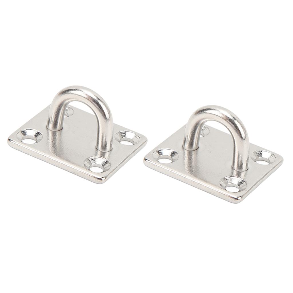 2Pcs Boat Square Pad Eye Stainless Steel Firm Durable Marine SS Pad Hardware for Yacht 70 X 70mm 2.8 X 2.8in