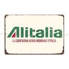 Alitalia Italy S World Airline 1946 Metal Sign Bar Cave Plaques Personalized Party PaintingTin Sign Poster