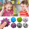 Squishable D20 Fidget Dice Portable Travel 3D Printed Dice Sensory Toy Multi-sides Gaming Dice Prop Adults Family Night Party Board Game Prop