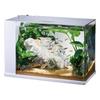 GEX Glass AQUARIUM Racteria Аквариум для рыб с фильтром и светодиодами, простая смена воды, ширина 34 см, высота 24 см, белый, глубина 17,5 см