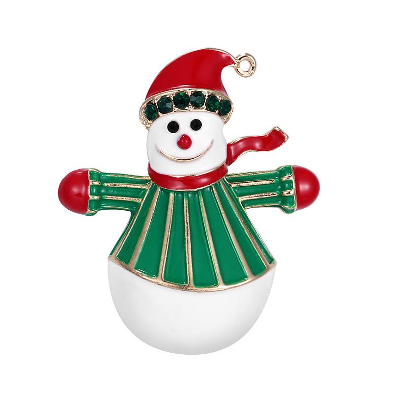 Santa Claus Christmas Tree Brooch - Retro Alloy Jewelry Pin for Clothing, Shoes, and Hats