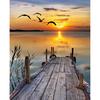 Полный 5D Diy алмазная картина «Сломанный мост на закате» Алмазная вышивка полная вышивка крестиком домашний декор подарок ручной работы