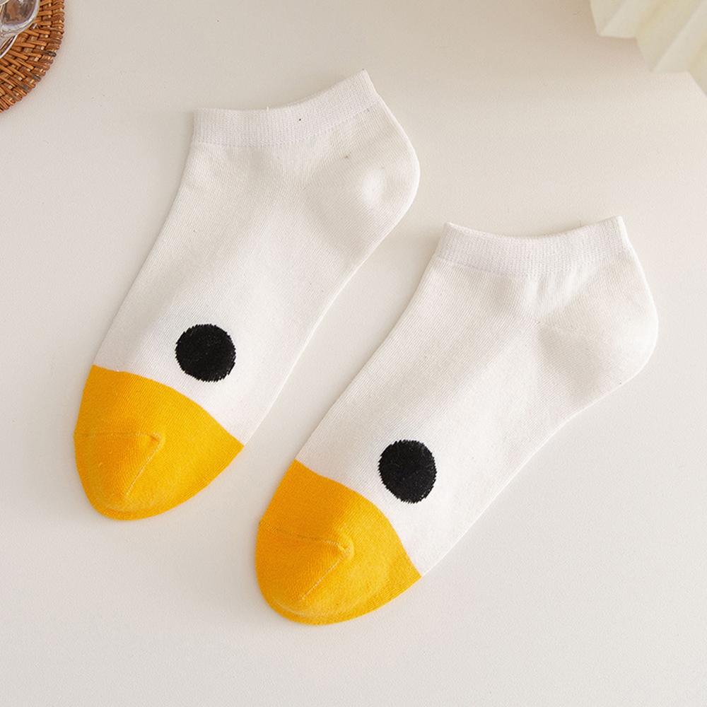 Cute Thin Cotton Japanese style Summer Shallow Mouth Cartoon Duck Socks Sock Slippers Hosiery