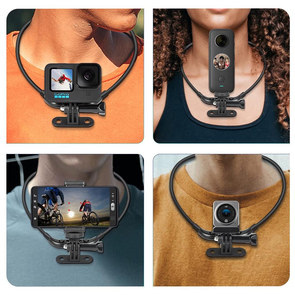 Neck Hanger for Neck Hanger for Action Comes with Smartphone Compatible with Other Action Cameras GoPro, Multi-angle Adjustable, Cameras, Holder,