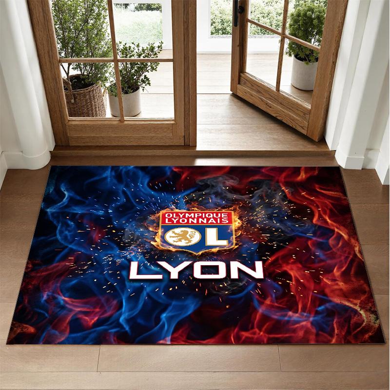 Lyon FC Design Crystal Velvet Rug Soft Decorative Mat for Bedroom Entrance