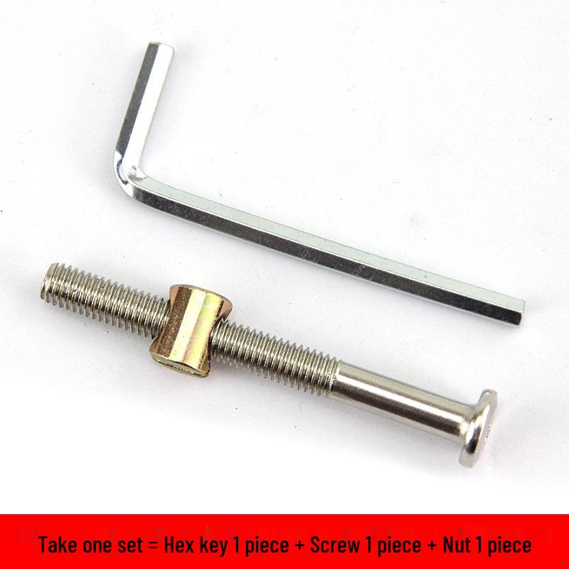 Никелированный винт-кроватный винт с шестигранным шлицем Phillips и гайка, M6/M8