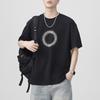 Summer Heavyweight 260g Printed Short-sleeved T-shirt for Men's Loose Japanese Casual T-shirt
