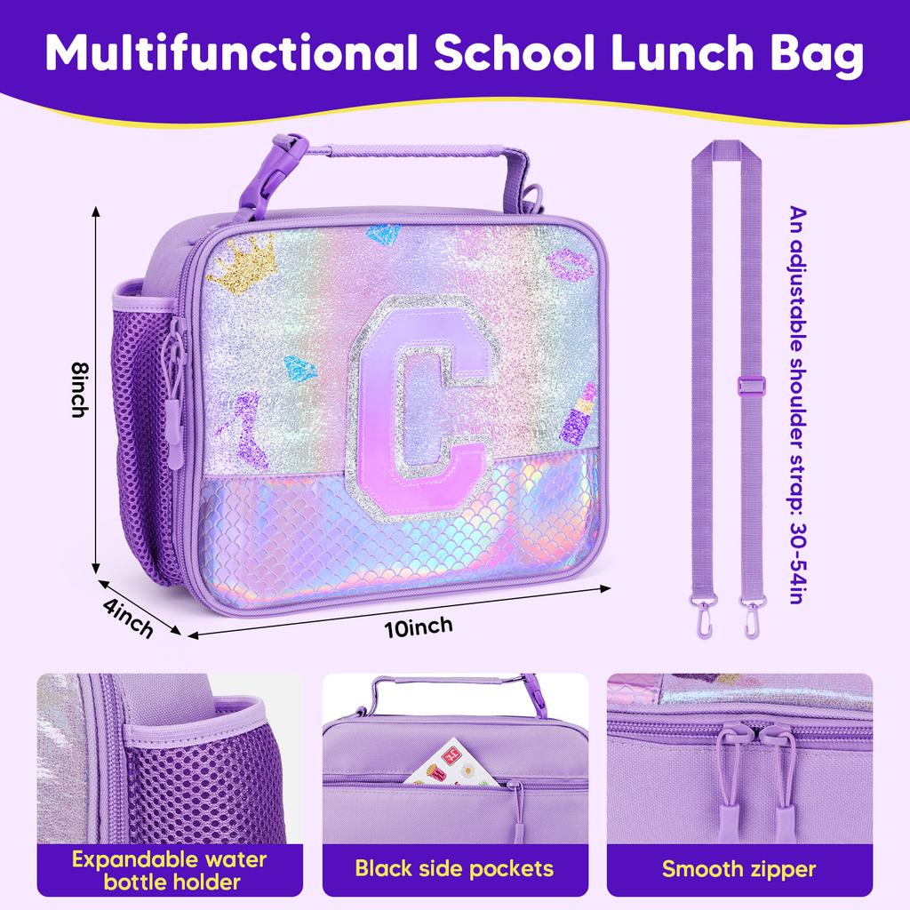 Unicorn Bento Storage Bag Lunch Bag For Girls Women Thermal Bag with Lunch Box For School Office Kids Birthday Gift