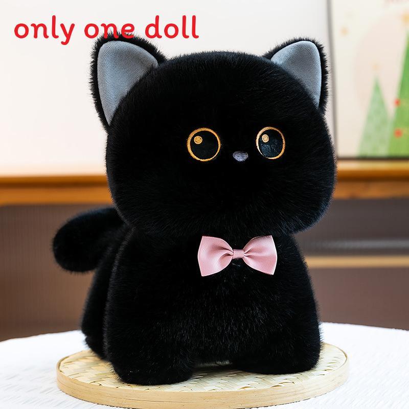 Cute Black Cat Plushie With Pp Filling For Teens And Adults Comfort