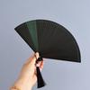 Chinese Style Tassel Folding Fan Solid Color Kimono Fan Elegant Handheld Fans  Wedding Party Decor