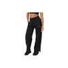 Womens Phoenix Fleece High Waisted Wide Leg Sweatpants Black/Sail Women Streetwear DQ5615-010
