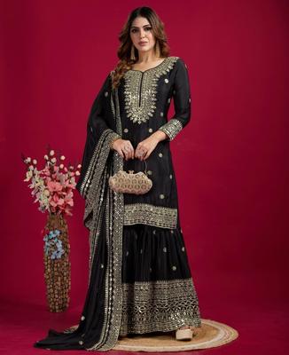 Индийский дизайнерский костюм Bollywood Sharara Salwar Suit Women Pakistani Salwar Kameez Set Dress
