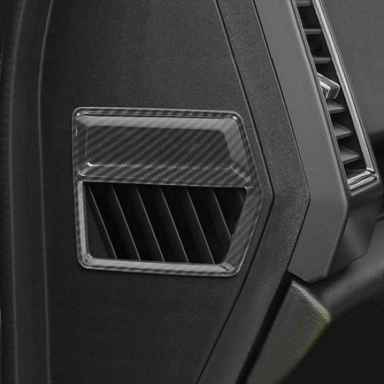 Dashboard Air Vent Outlet Panel Cover For Ford F-150 2015- ABS Carbon Fiber