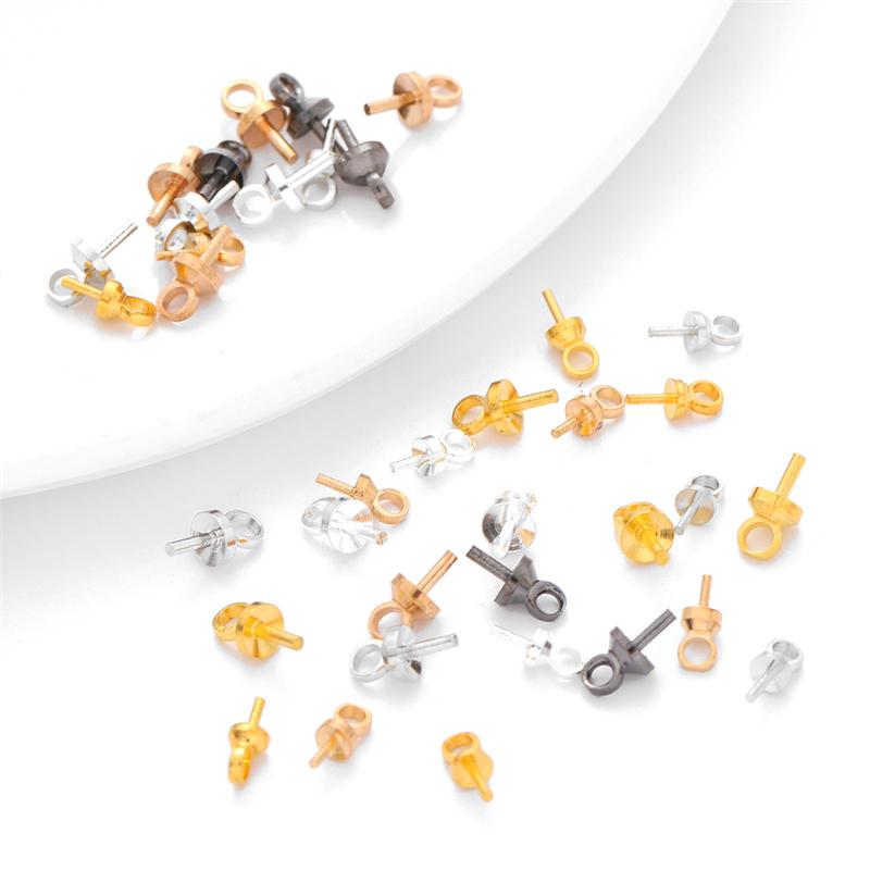 50 шт./пакет, подвесная кепка, гвозди, медный материал, родиевое покрытие, подвеска, изготовление модных ювелирных изделий своими руками, аксессуар