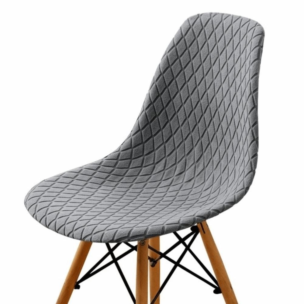 Short Back Dining Curved Chair Cover Jacquard Waterproof Slipcover Dust Cover Thickened Elastic Stretch Bar Seat Covers Room