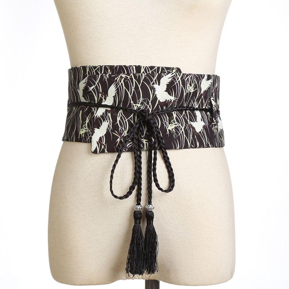 Embroidered Cloth Wide Belt Chinese Style Hanfu Cummerbunds Simple Girl