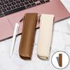 Pencil Case with Smooth Zipper Large Opening Roomy Stationery Storage Faux Leather Portable Pen Bag for Girls