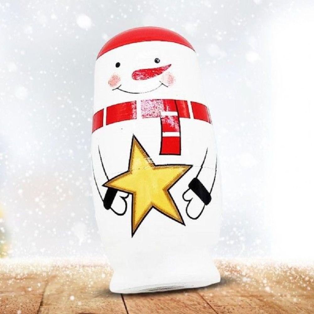 Japanese Girl Animal Matryoshka Doll Snowman Girls Russian Doll Wooden Stacking Dolls  Kids Toys