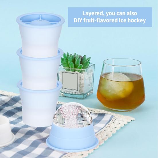 6шт. Форма для льда силиконовая сферическая форма для льда пищевая легкосъемная