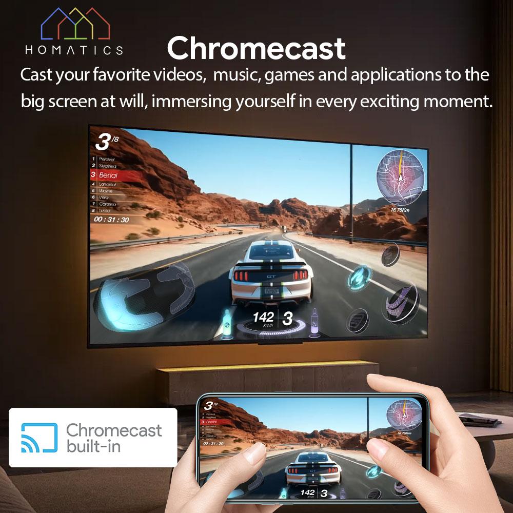 Медиаплеер HOMATICS Box R 4K Plus Smart TV Box Google Netflix Certified AndroidTV 14 S905X4 4G32G Поддержка AV1 Wifi6 BT5.0 ATV Box
