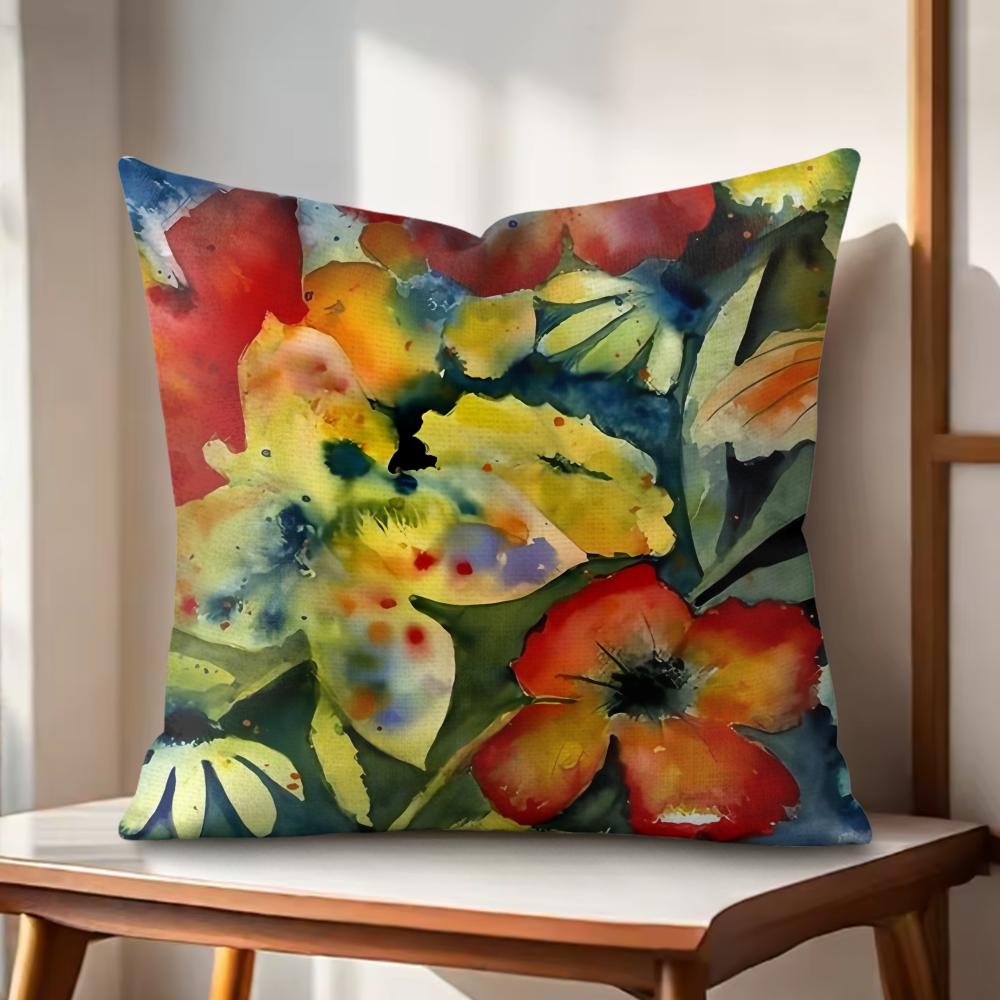 AAdrianne LenkerSongs Album Cushion Cover Natural Linen Organic Fabric DoubleSided Printing Couch Pillow Covers Home Decor
