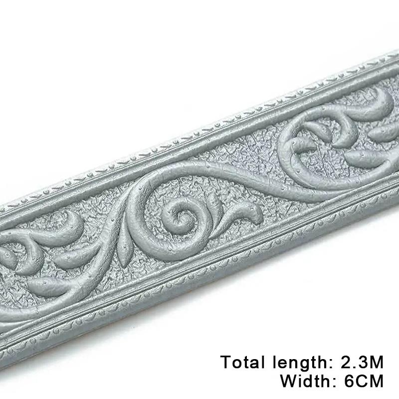 230 см 3D тисненый пенопластовый настенный декор, самоклеящаяся основа, декоративная бордюрная лента для обоев, плинтус, декор для дома