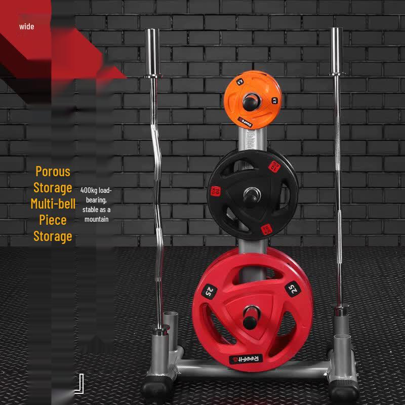 Barbell Plate and Bar Storage Rack