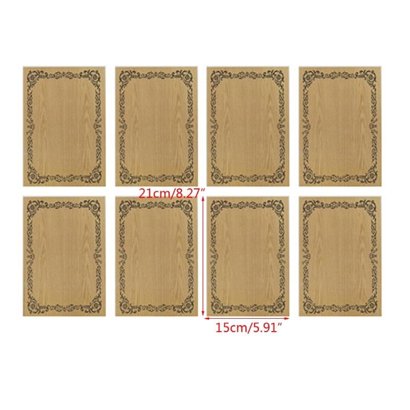 8 Листов Винтажной Крафтовой Канцелярской Бумаги A5 В Линию Набор Бумаги для Письма для Персонализированного Письма Стихотворения