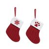 Рождественские Красивые Рождественские Чулки Подарочные Пакеты Буквы Конфеты Мешок Украшения Красный